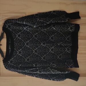 Black and Gray Patterned Sweater - Heavyweight